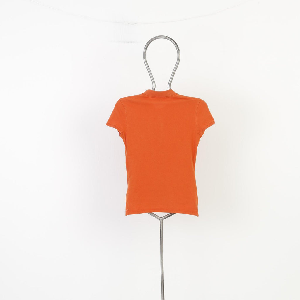 Polo Jeans Company Woman L Polo Orange Coton Manches Courtes Col Haut