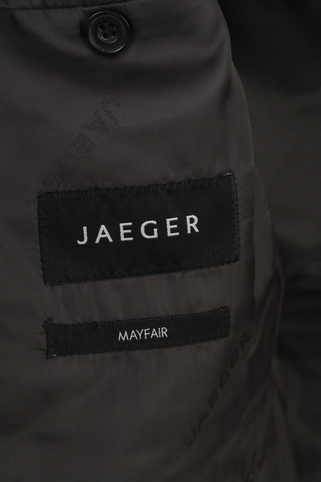 Jaeger Uomo 40 Giacca in lana con petto color carbone Mayfair Fondo elegante con spalline