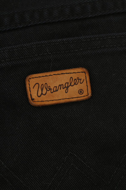 Wrangler Men 35 Trousers Jeans Black Vintage Wide Leg Pants
