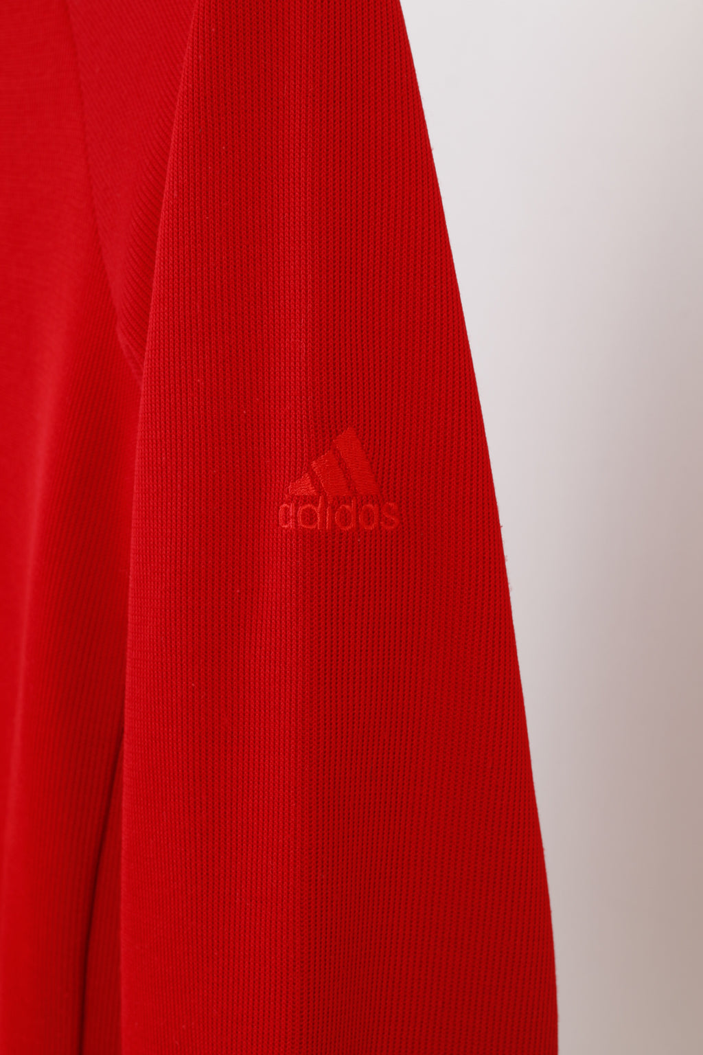 Adidas Men S Longsleeve Red Zip Neck Vintage Sport 3 Stripes Top
