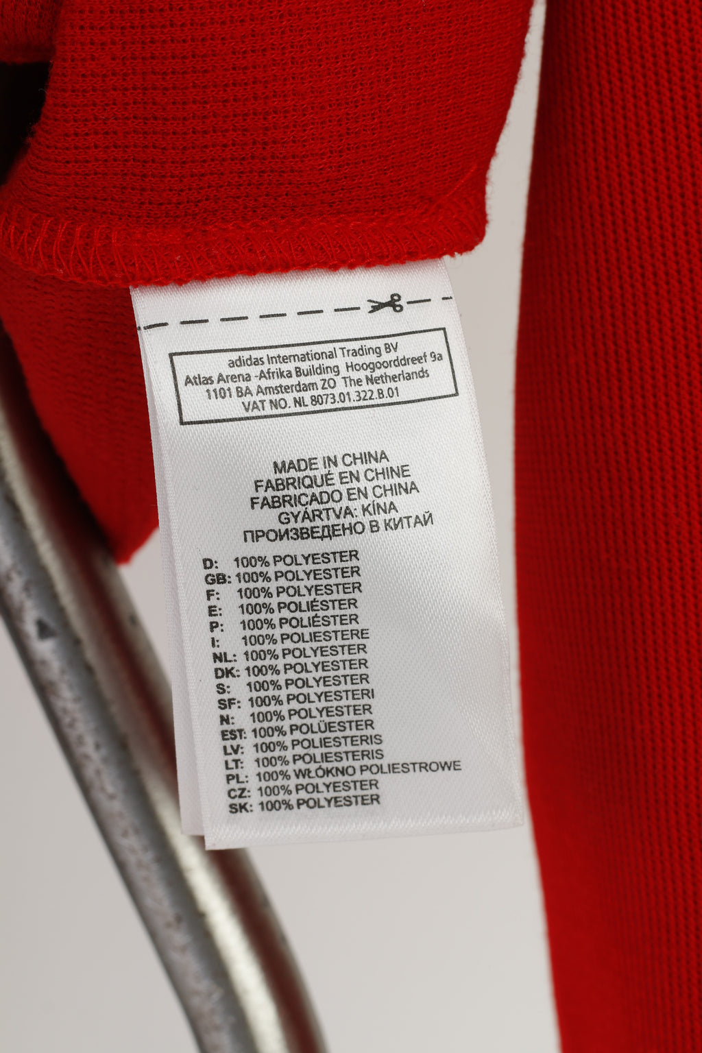 Adidas Men S Longsleeve Red Zip Neck Vintage Sport 3 Stripes Top