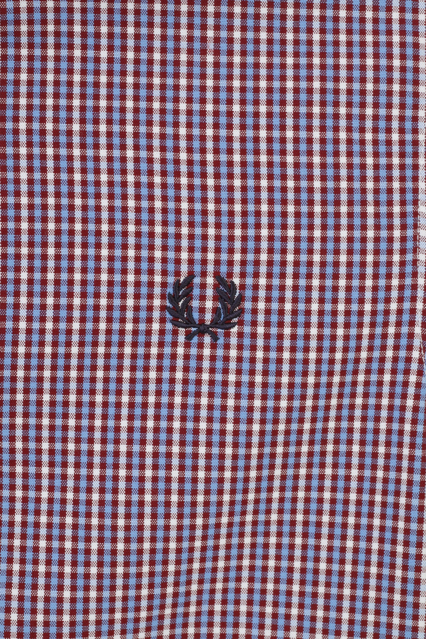 Fred Perry Chemise décontractée pour homme à carreaux bleu bordeaux à manches longues et col élégant en coton