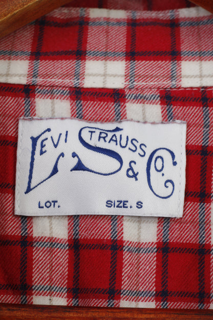 Levi's Chemise décontractée pour hommes, haut à manches courtes en coton à carreaux rouges