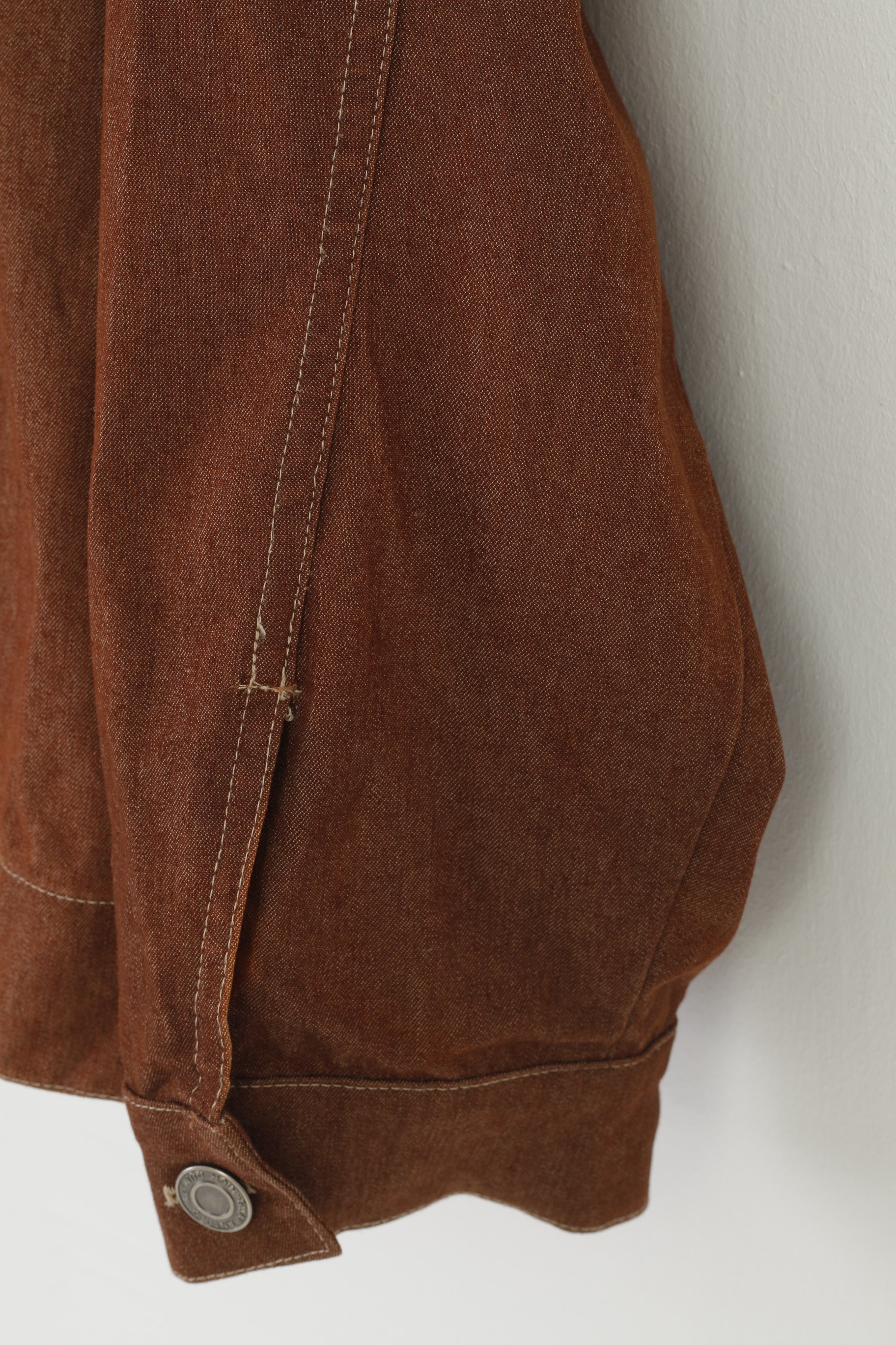 Vintage Woman 20 XL Jacket Denim Bottoms Brown Cotton Top