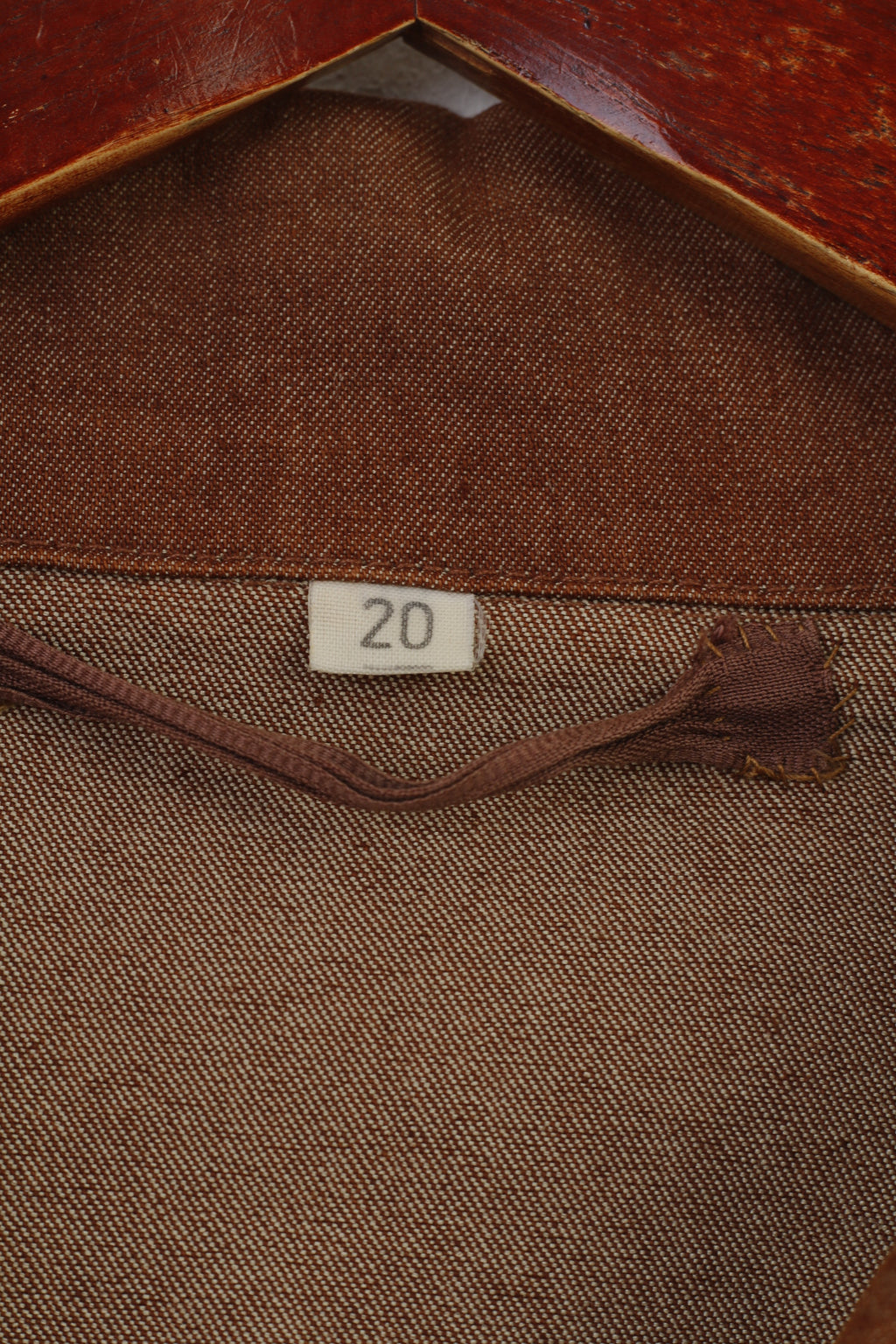 Vintage Woman 20 XL Jacket Denim Bottoms Brown Cotton Top