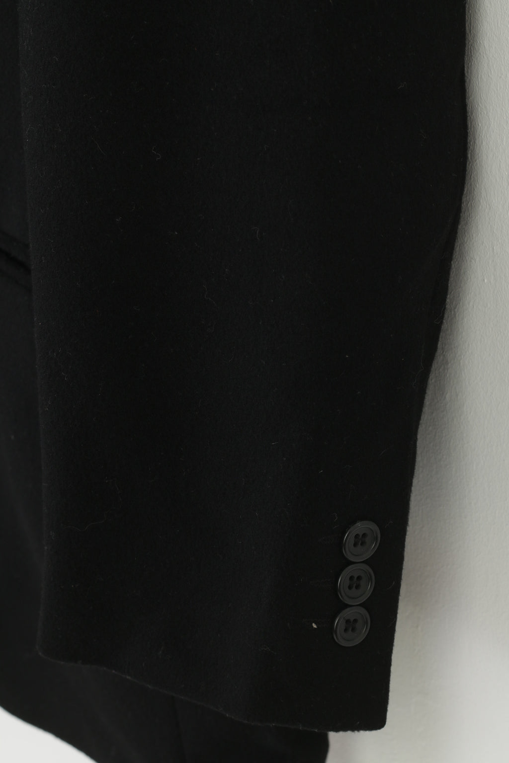 Hugo Boss Men 46 Blazer Black Guattro Cashmere Wool London Vintage Jacket