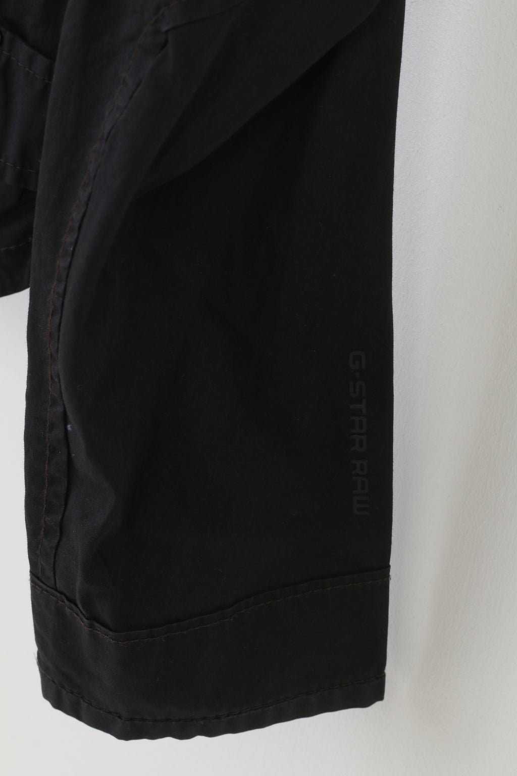 G-Star Men L (M) Jacket Black Cotton Full Zipper Vintage Regulation Raw Denim Top