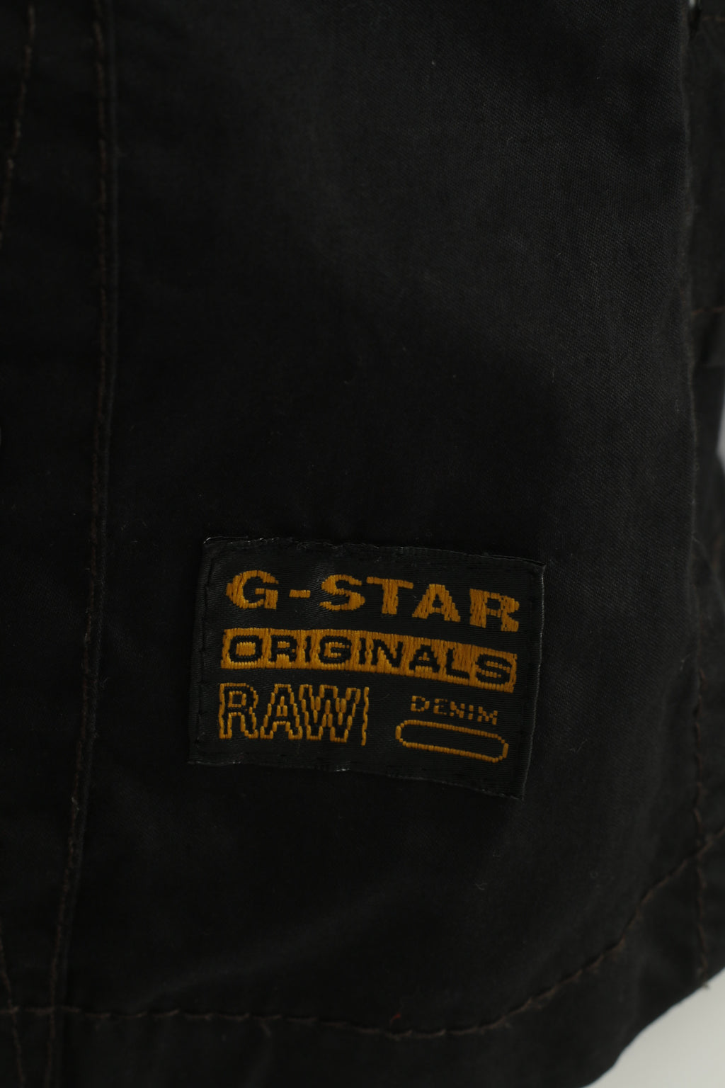 G-Star Men L (M) Jacket Black Cotton Full Zipper Vintage Regulation Raw Denim Top