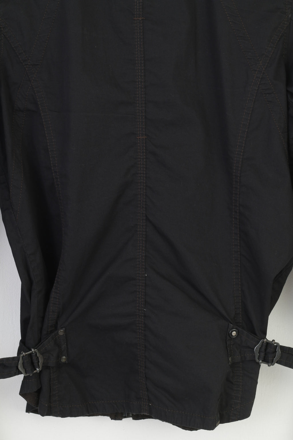 G-Star Men L (M) Jacket Black Cotton Full Zipper Vintage Regulation Raw Denim Top