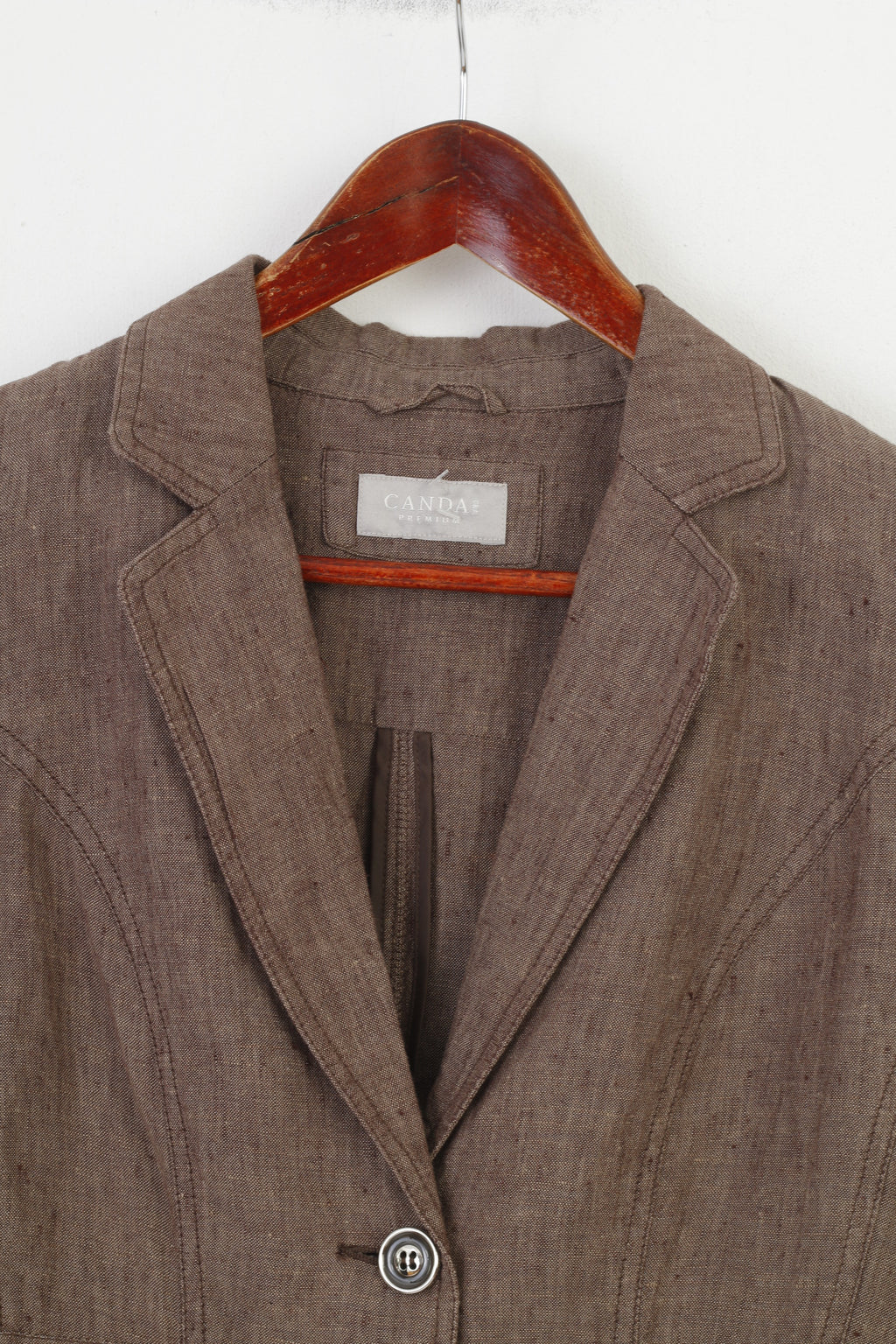 Canda Woman  M Jacket Brown Bottoms Breasted Premium C&A Vintage Top