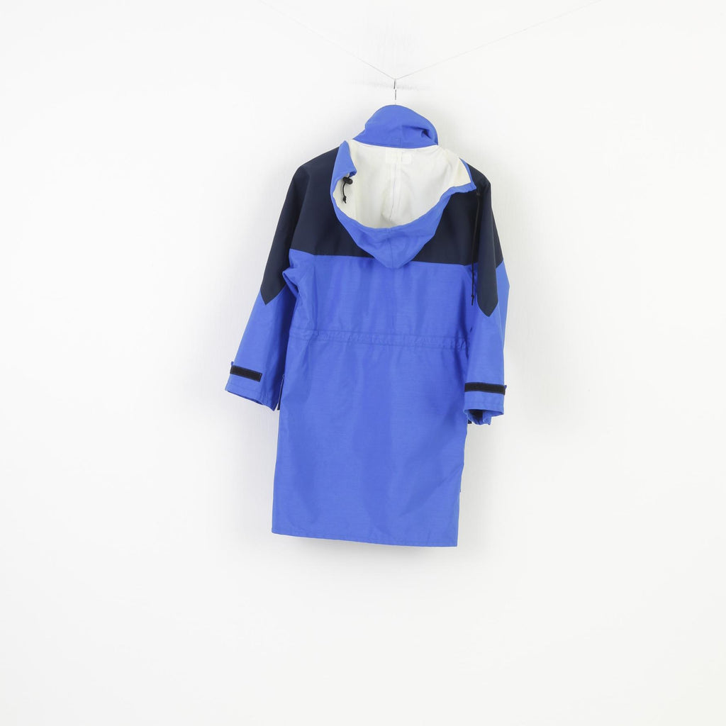 Gore-Tex Men XS Jacket Blue Full Zipper Hood Waterproof Pockets Vintage Top