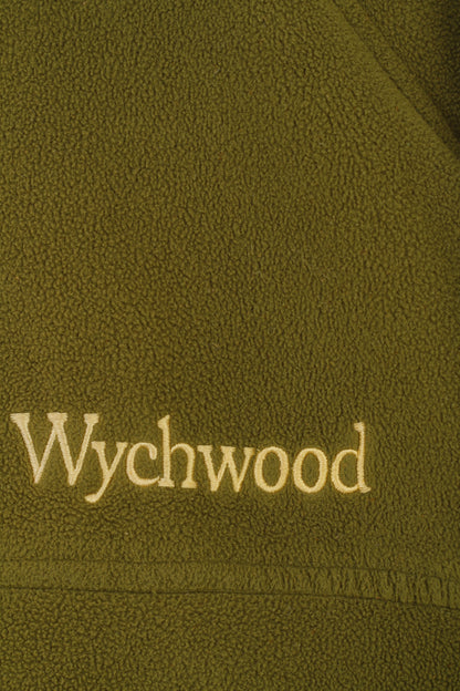 Wychwood Hommes XXL Polaire Vert Fermeture Éclair Complète Polyester Veste Vintage Haut