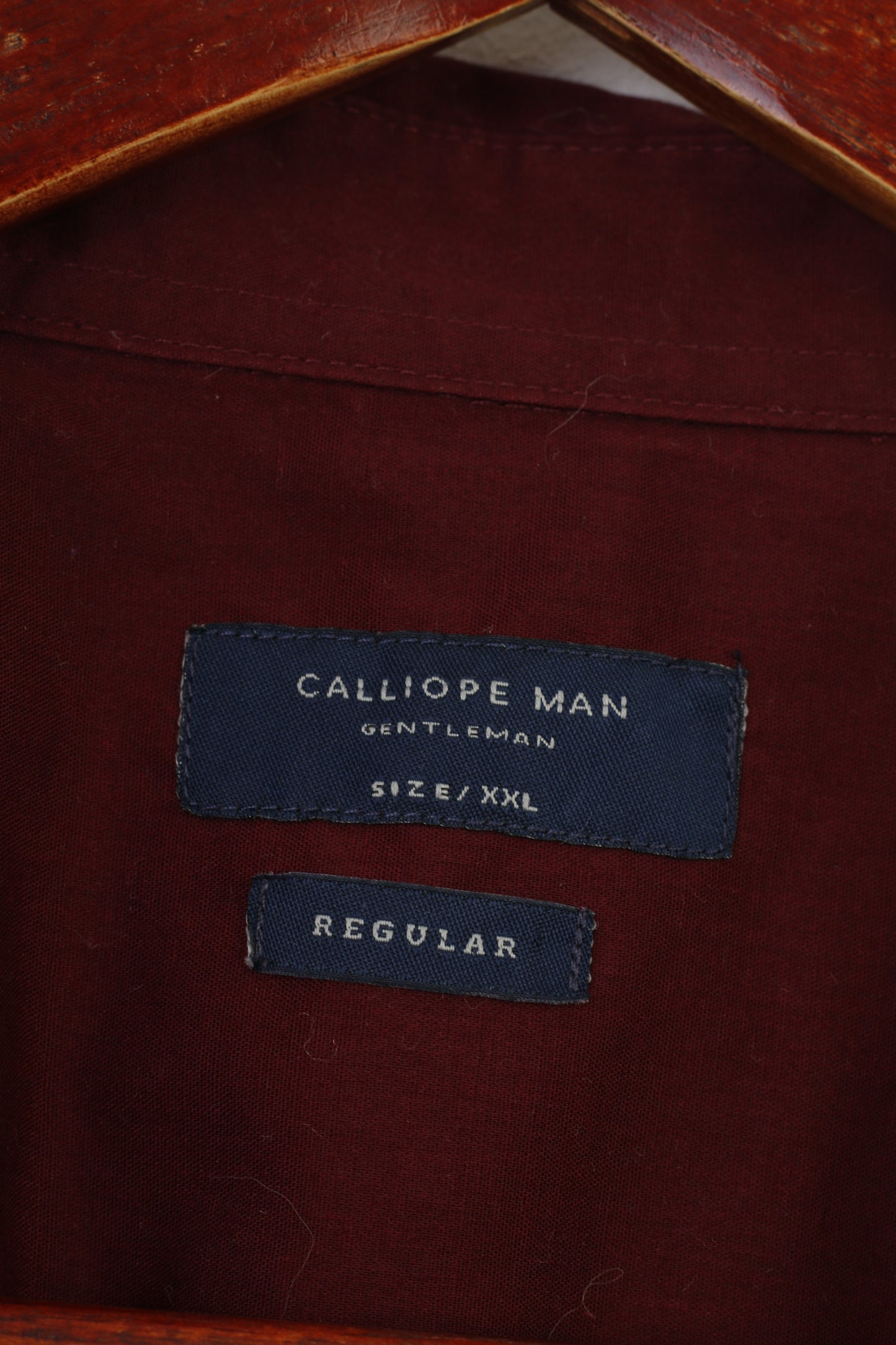 Calliope Chemise décontractée XXL pour homme Bordeaux à manches longues