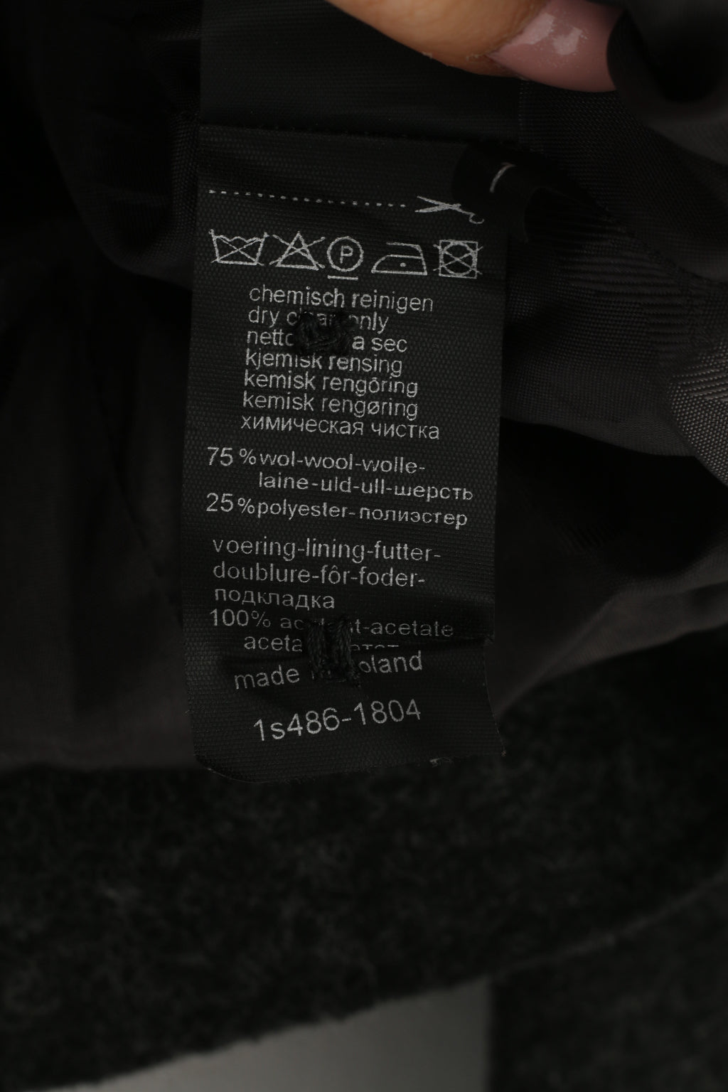 Summum Woman 40 M Jacket Charcoal Bottoms Collar Wool Shoulder Pads Blazer Vintage Top