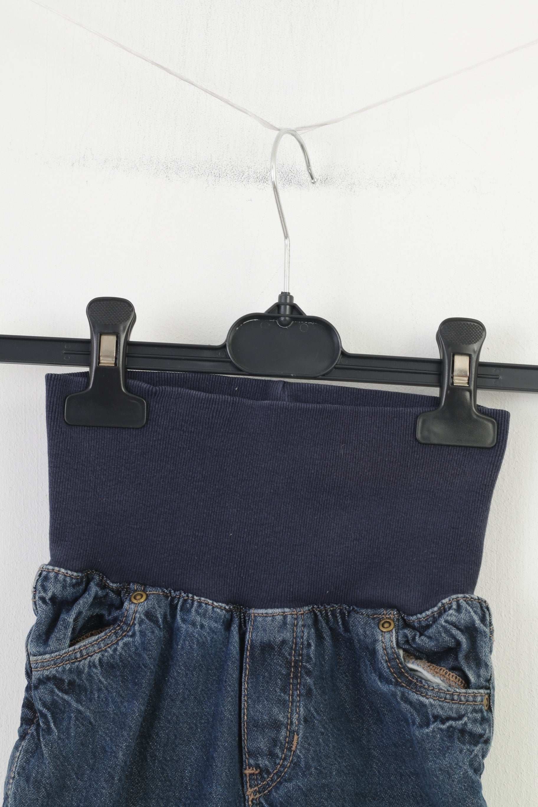 H&M Girls 12-18 M Trousers Jeans Blue Cotton Jogger Pants