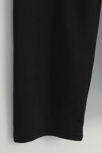 Vintage Woman XXL Shirt Black Sleeveless Shiny Creases Tank Top
