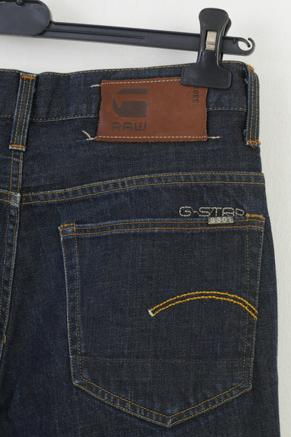 G-Star Raw Men 30 Trousers Jeans Navy Cotton Classic Bottoms Pants