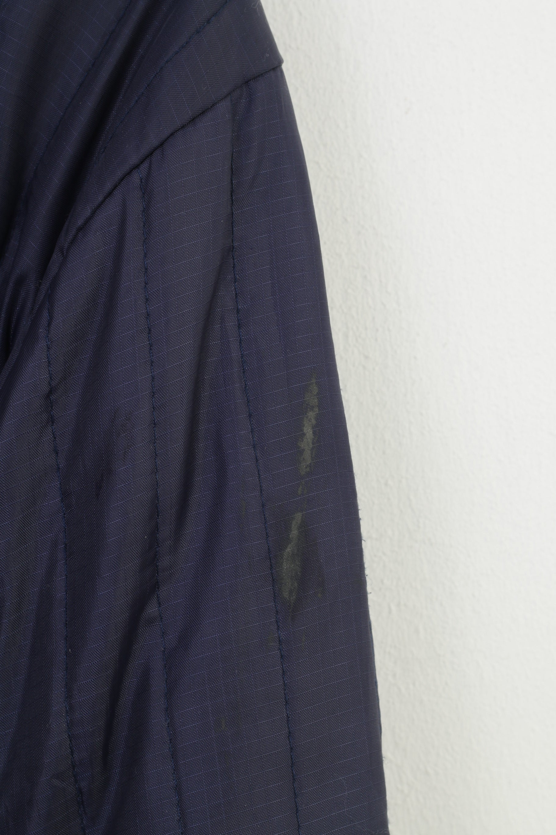 Kansas Men L Tracksuit Navy Thermo Full Zipper Padded Polyester 2 Piece Vintage