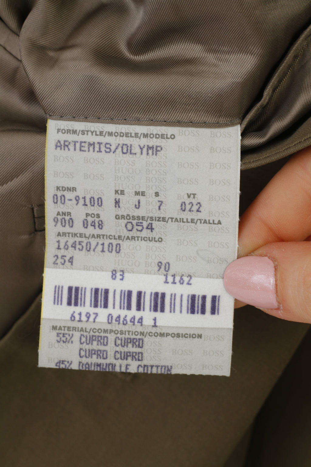 Hugo Boss Hommes 54 44 Blazer Vert Cupro Coton Simple Boutonnage Veste Vintage Classique