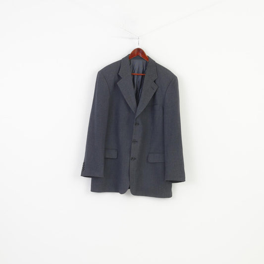 Jules Men 56 Blazer Wool Navy Breasted Bottoms Made in Italy Jacket