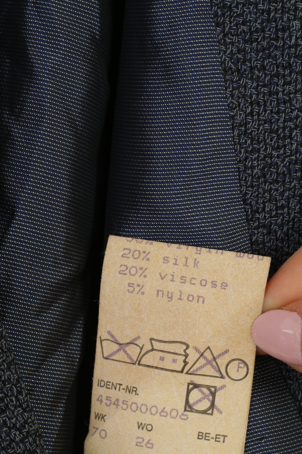 Tules Men 52 42  Blazer Vintage Italy Wool Navy Single Breasted Flamenco Jacket