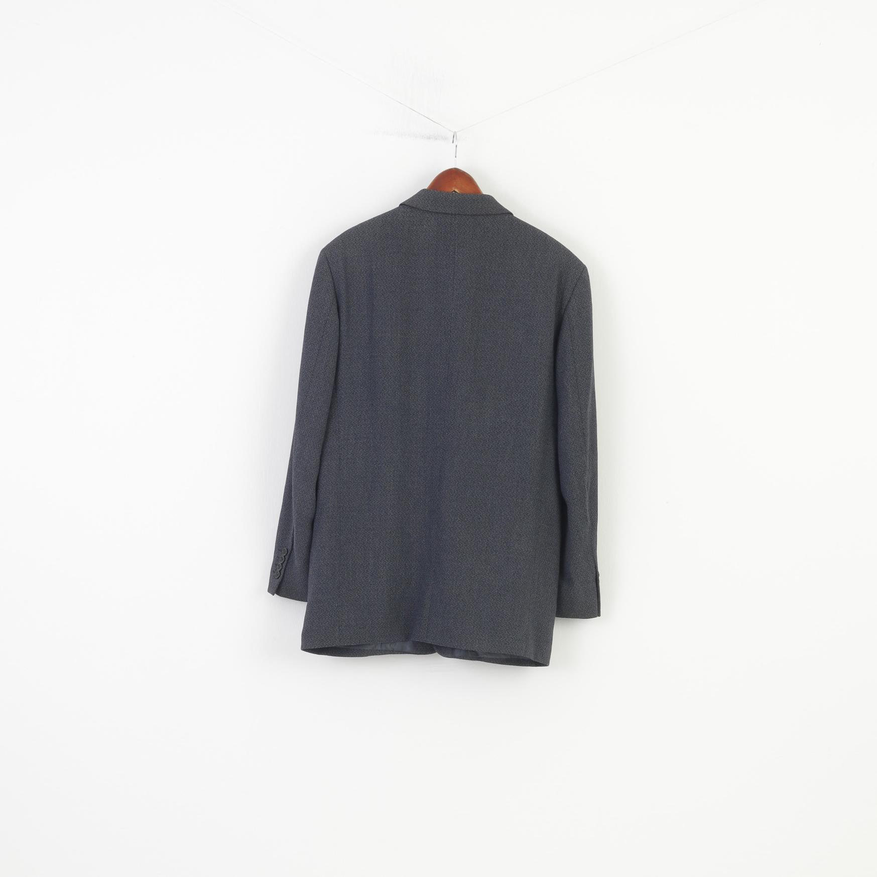 Tules Men 52 42  Blazer Vintage Italy Wool Navy Single Breasted Flamenco Jacket