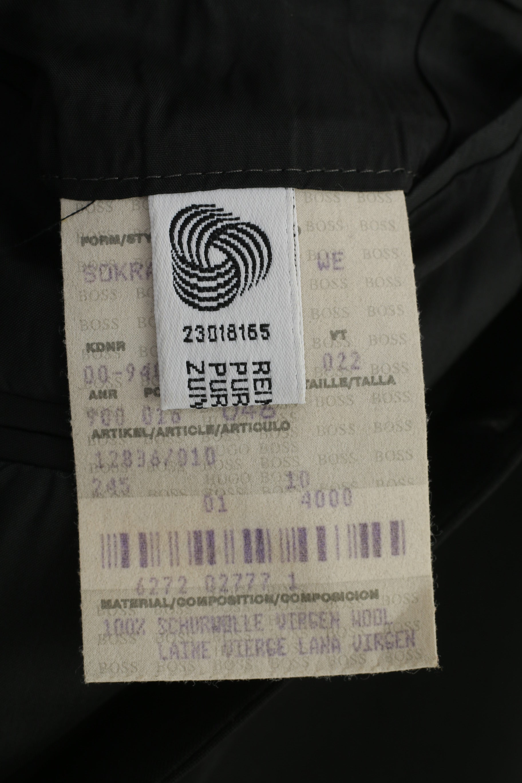 Hugo Boss Men 46 Blazer Black Breasted Bottoms Elegant Wool Jacket