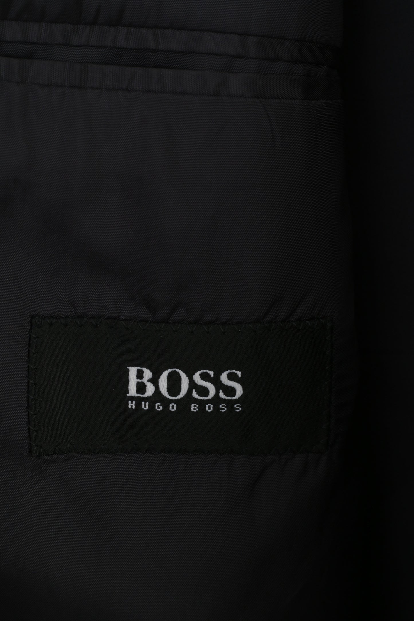 Hugo Boss Hommes 58 Blazer Marine Élégant Super 100 Laine Bas Veste