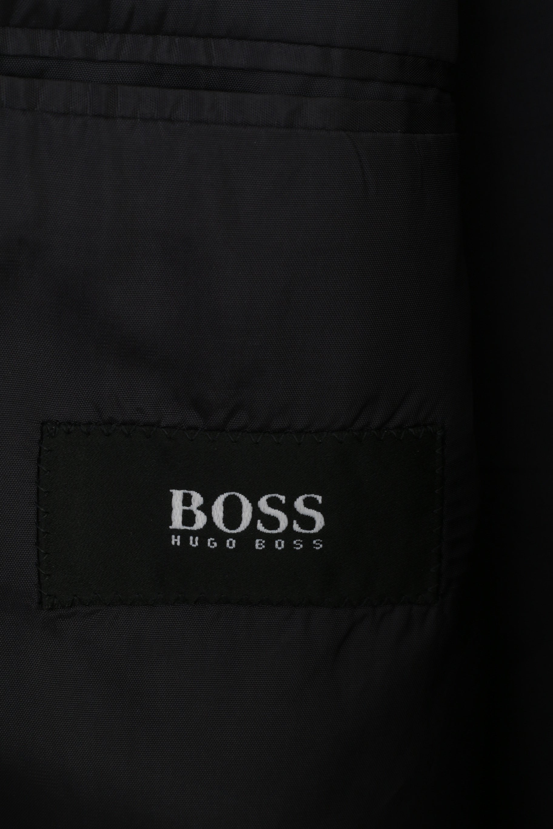 Hugo Boss Men 58 Blazer Navy Elegant Super 100 Wool Bottoms Jacket