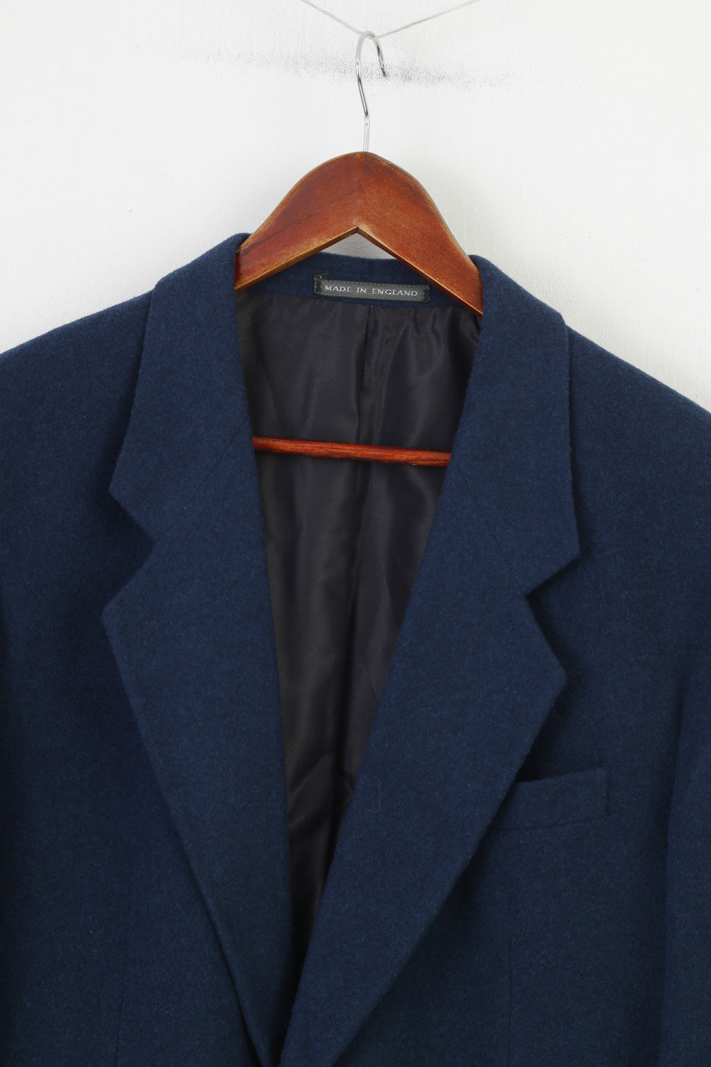 Lincroft Giacca da uomo 40 Blazer monopetto in lana blu scuro Morbida ed elegante giacca di qualità realizzata in Inghilterra