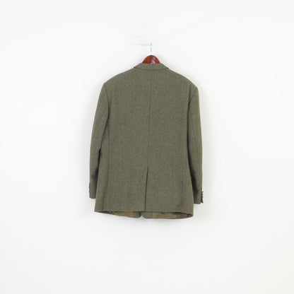 Kruger Hommes 48 XL Blazer Vert Laine Boutonnage Élégant vintage Konen Atelier Torino Veste