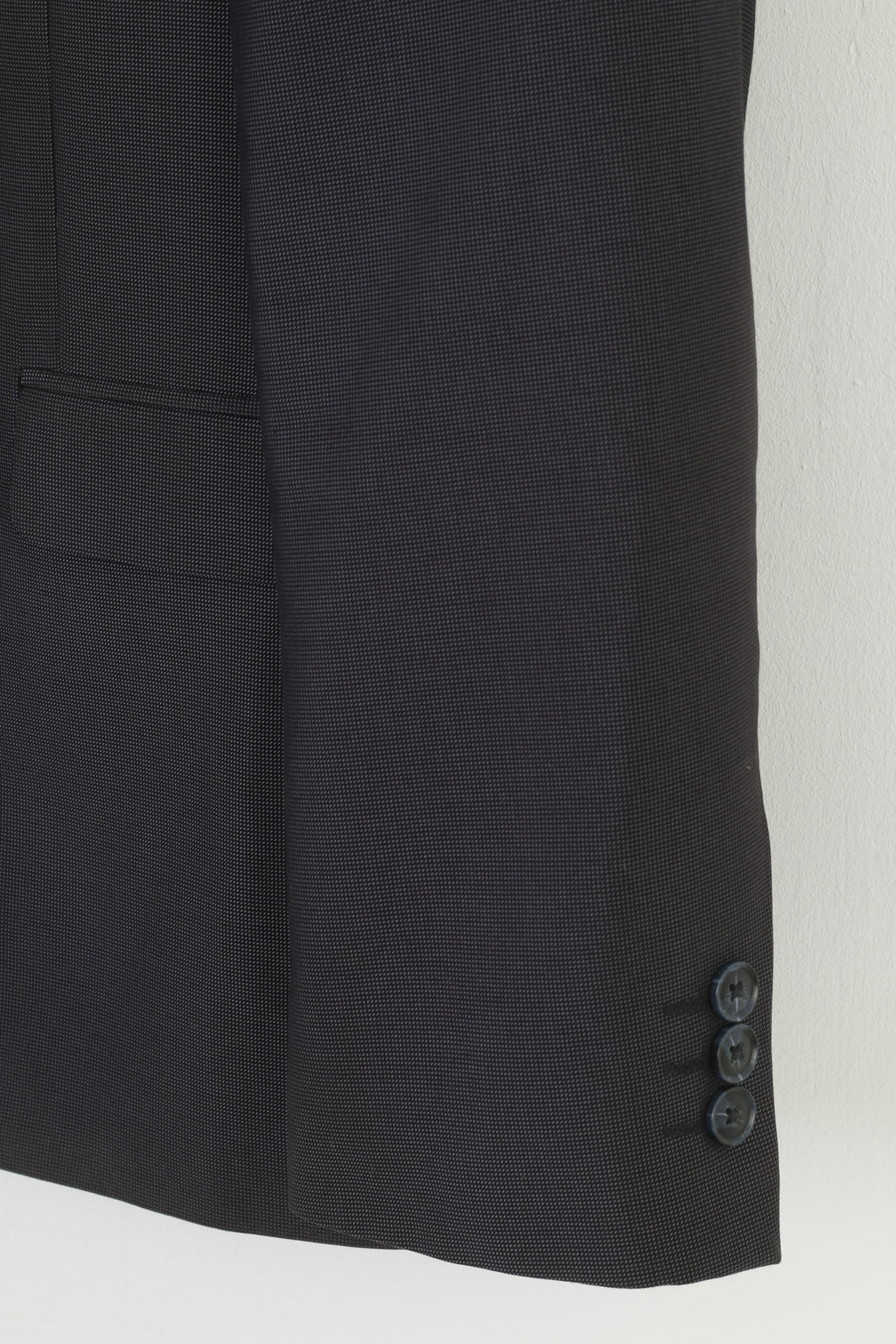Harry Brown Men 42 Blazer Charcoal Elegant Flower London Breasted Jacket