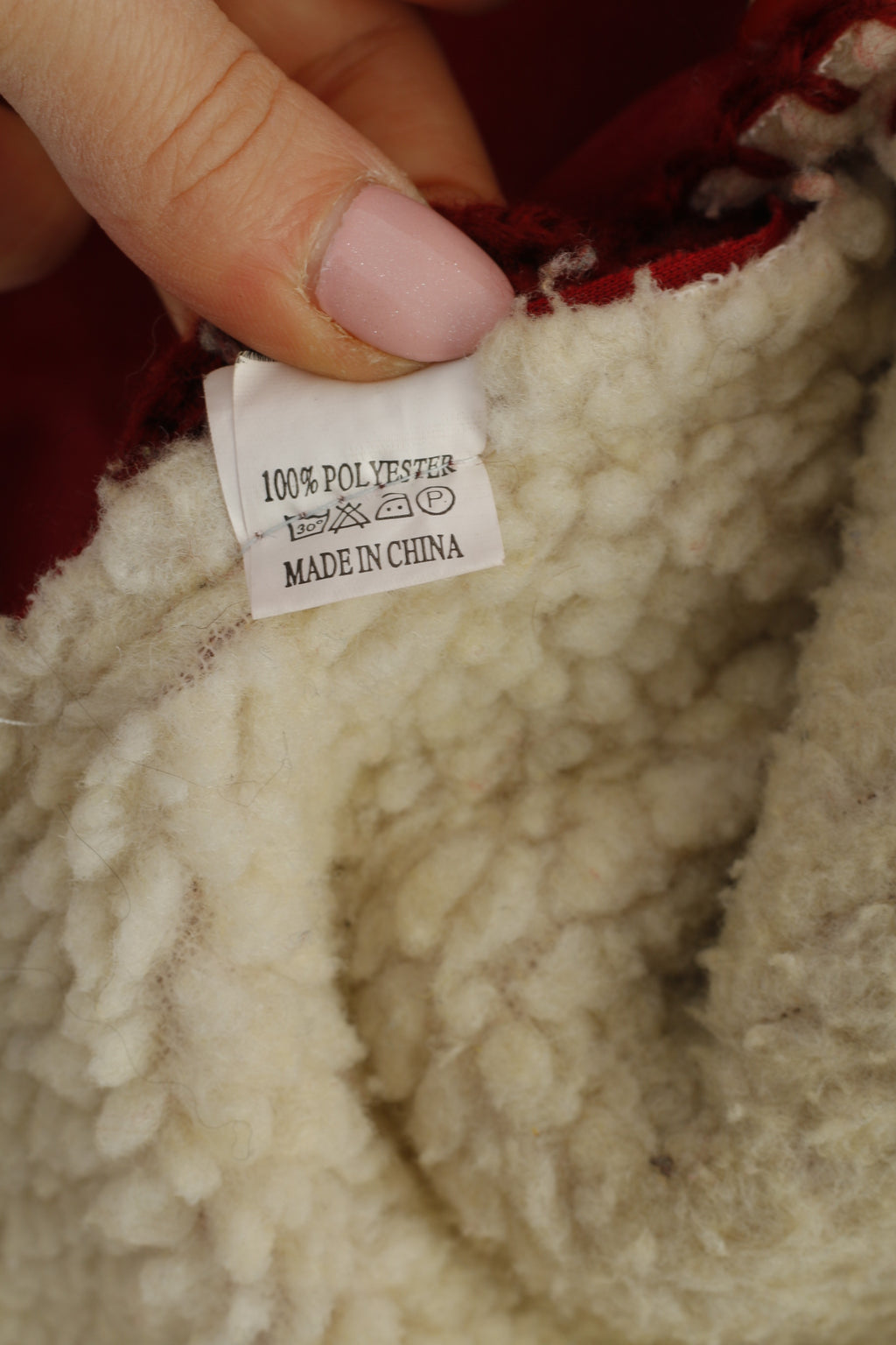 Risensun Woman L Jacket Red Padded Collar Bottoms Pockets Vintage Sweater  Jacket Top