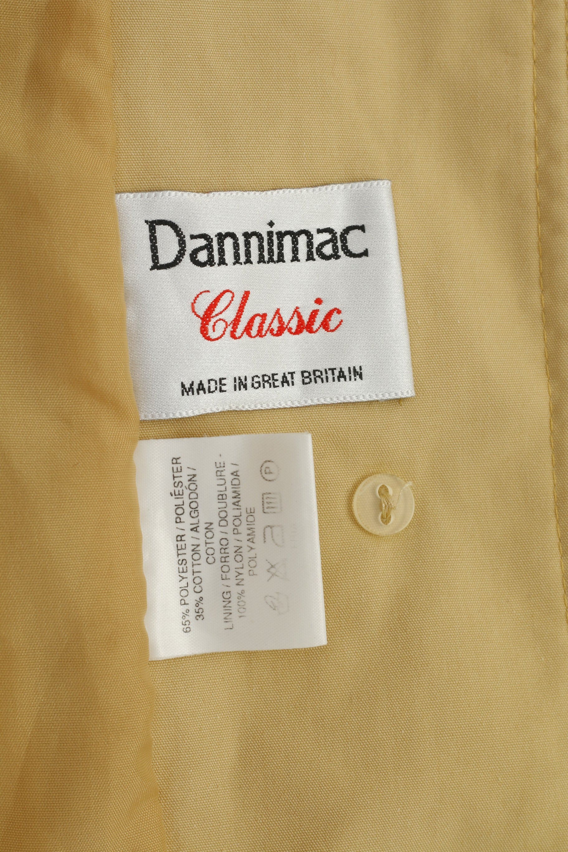 Dannimac Woman M Jacket Bottoms Cream Classic Collar Vintage Top