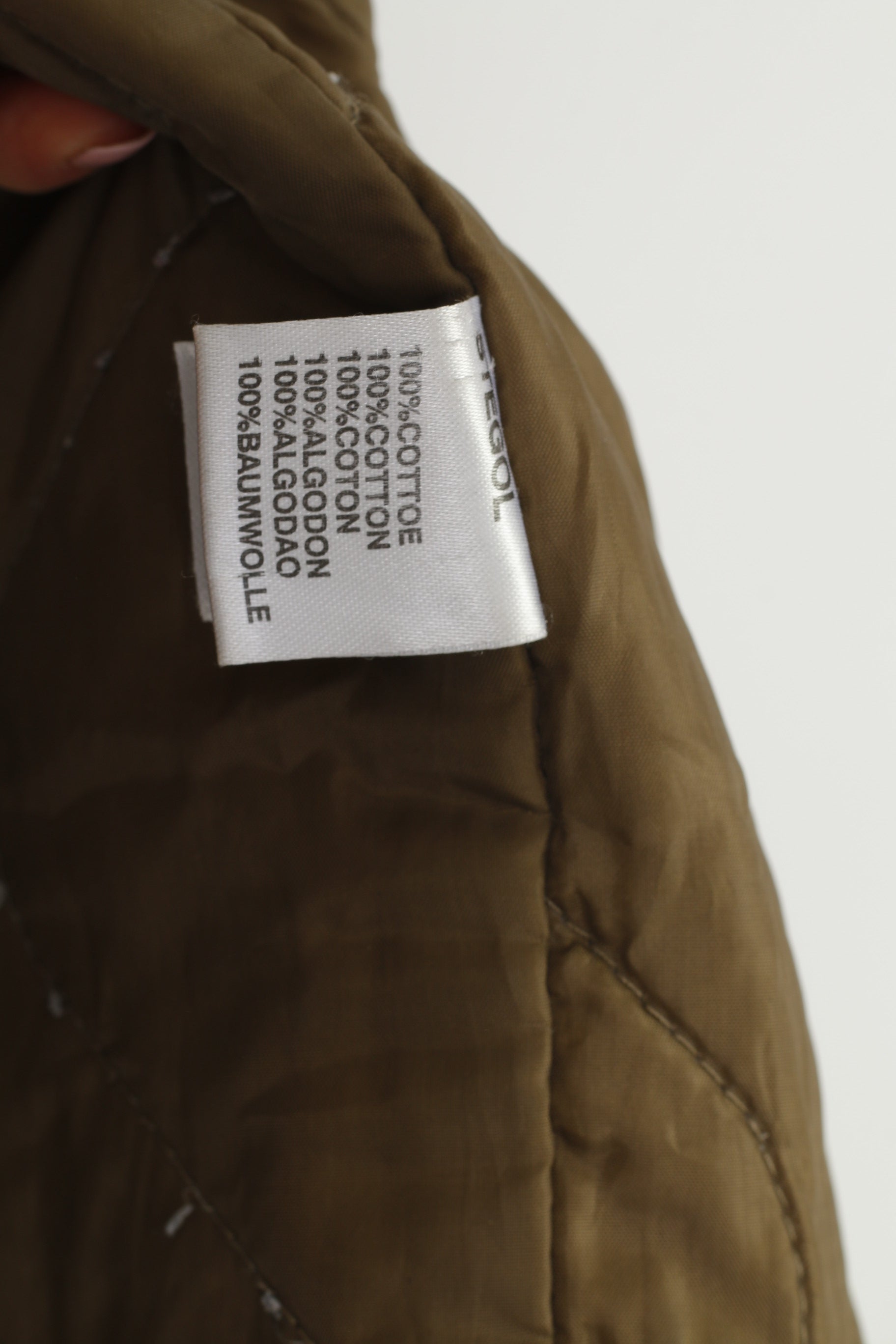 Stegol Men XL (L) Jacket Green Moro Padded Hood Full Zipper Vintage Cotton Top