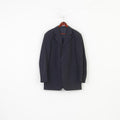 Hugo Boss Men 102 40 Blazer Navy Breasted Collar Bottoms Wool Jacket