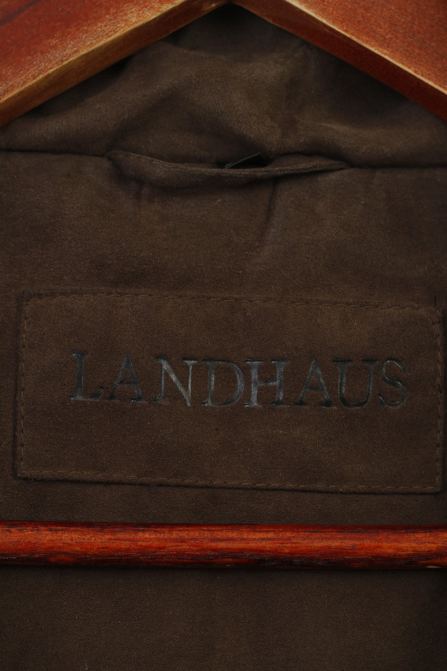 Landhaus Hommes 56 XL Veste Marron Fermeture Éclair Complète Col C&amp;A Haut Rembourré Vintage