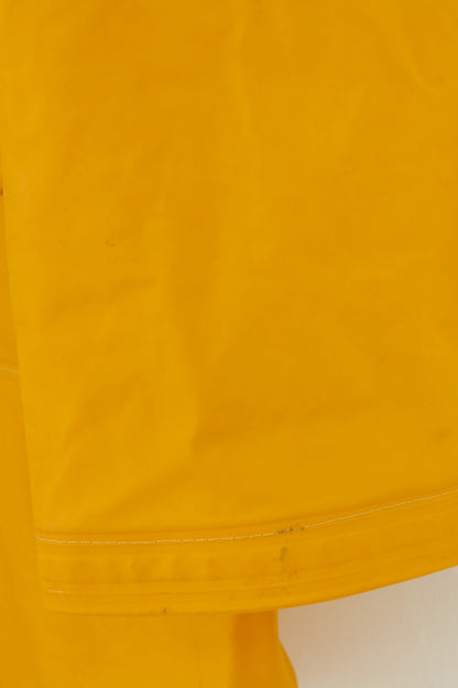66 Set impermeabile da uomo 2XL Nord Islanda Cappello Cappuccio giallo Tasche in poliammide con cerniera completa Top impermeabile vintage