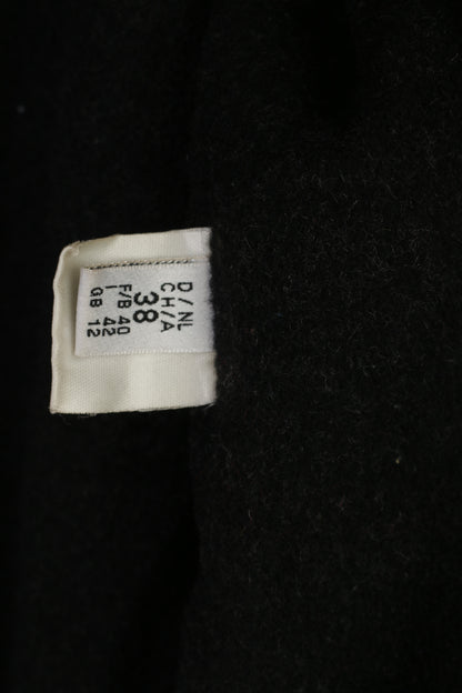 Veste de sport décontractée pour femme, 38, marron, fermeture éclair complète, bas, col rembourré, haut Vintage