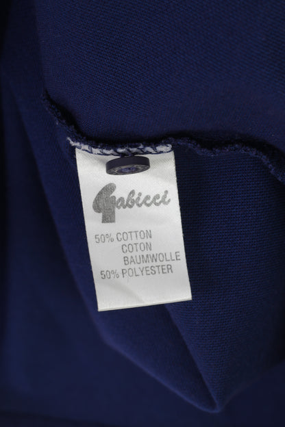 Gabicci Hommes XL Chemise décontractée en coton bleu marine à manches longues Col classique Haut élégant