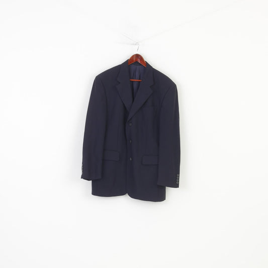 Ritex Men 52 Blazer Navy Wool Breasted Collar Elegant Bottoms Classic Switzerland  Jacket