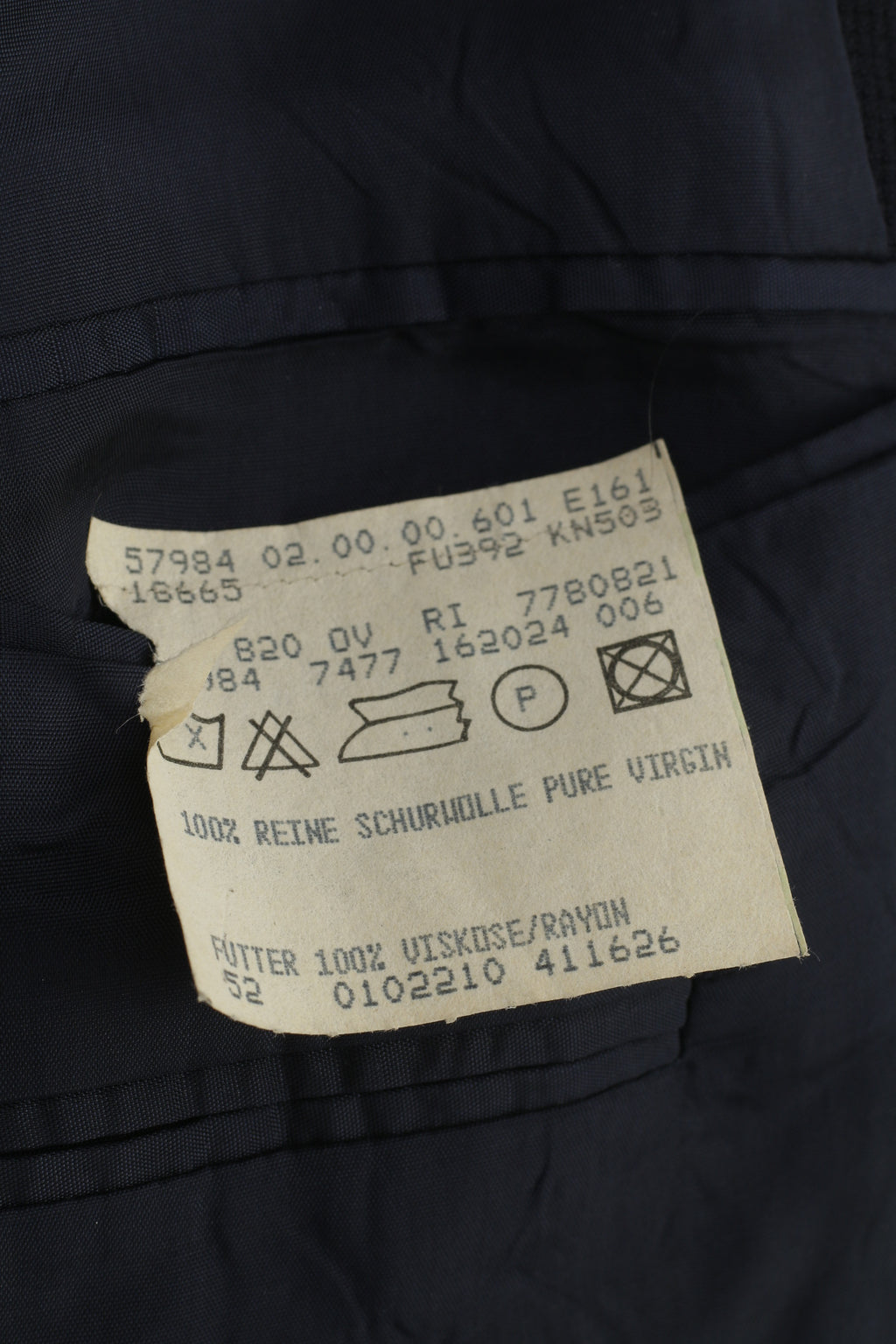 Ritex Hommes 52 Blazer Marine Laine Boutonnage Col Élégant Bas Classique Suisse Veste