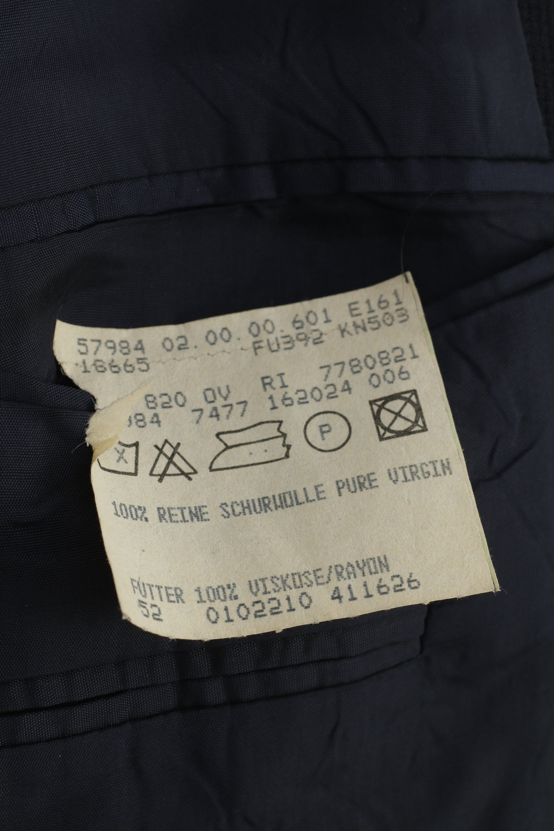 Ritex Men 52 Blazer Navy Wool Breasted Collar Elegant Bottoms Classic Switzerland  Jacket