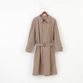 Bugatti Men XL Coat Belt Collar Bottoms Beige Long Vintage 