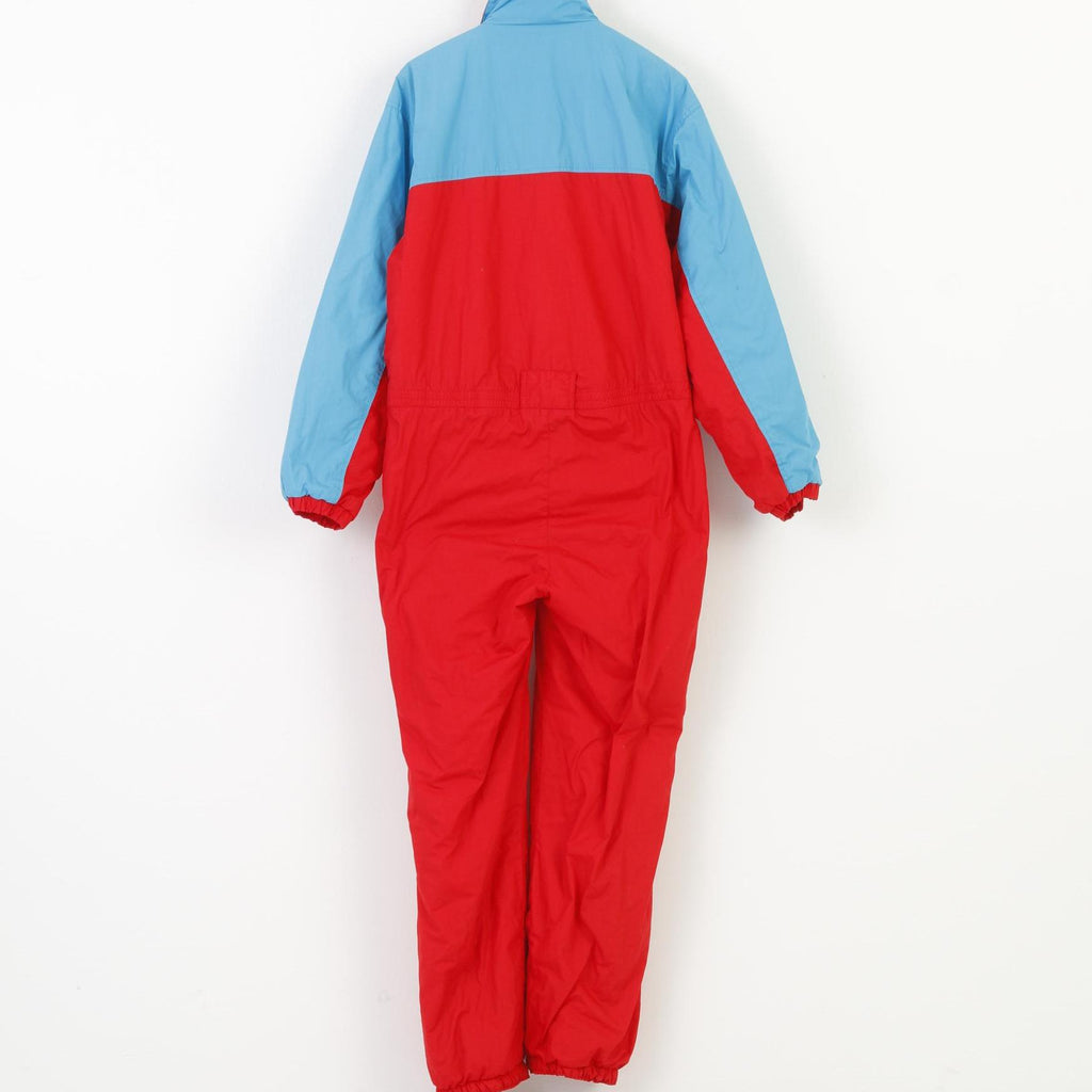 Take Off Men 54 L Ski Suit One Piece Red Retro Vintage Winter Full Zipper Snowsuit