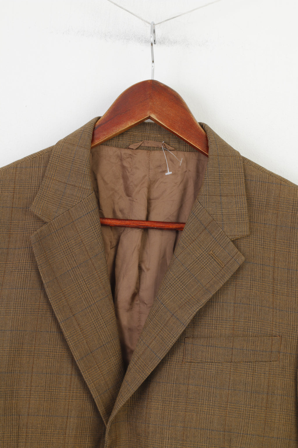 United Colors Of Benetton Uomo 44 54 Blazer Giacca monopetto elegante in cotone marrone