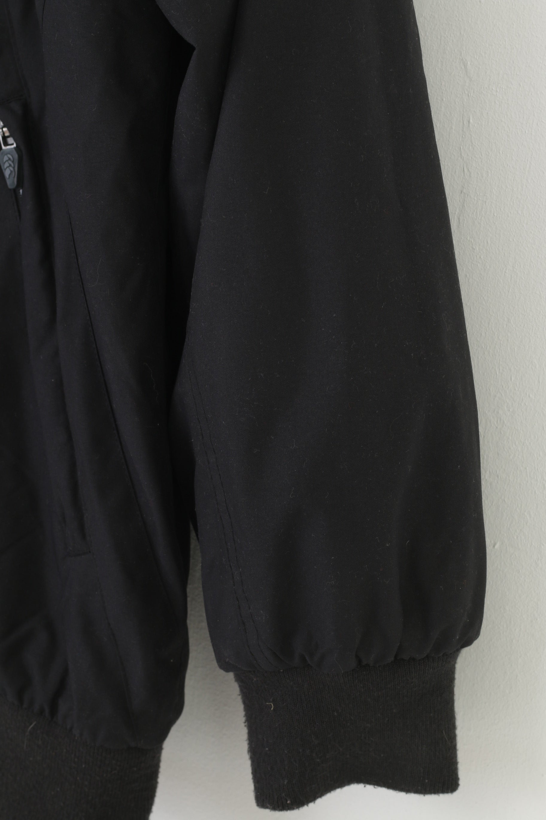 Canterbury Veste pour garçon de 14 ans en polaire noire double face vintage avec fermeture éclair complète 