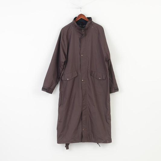 Target Dry Men L Coat Brown Long Full Zipper Waterproof Vintage Top