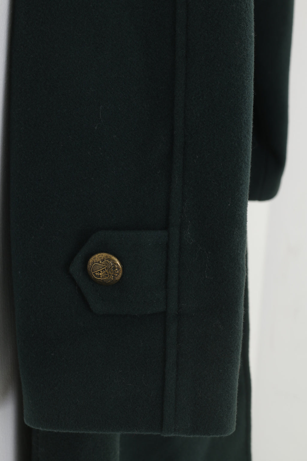 Edinburgh Woman 42 XL Coat Khaki Wool Bottom Collar Vintage Top