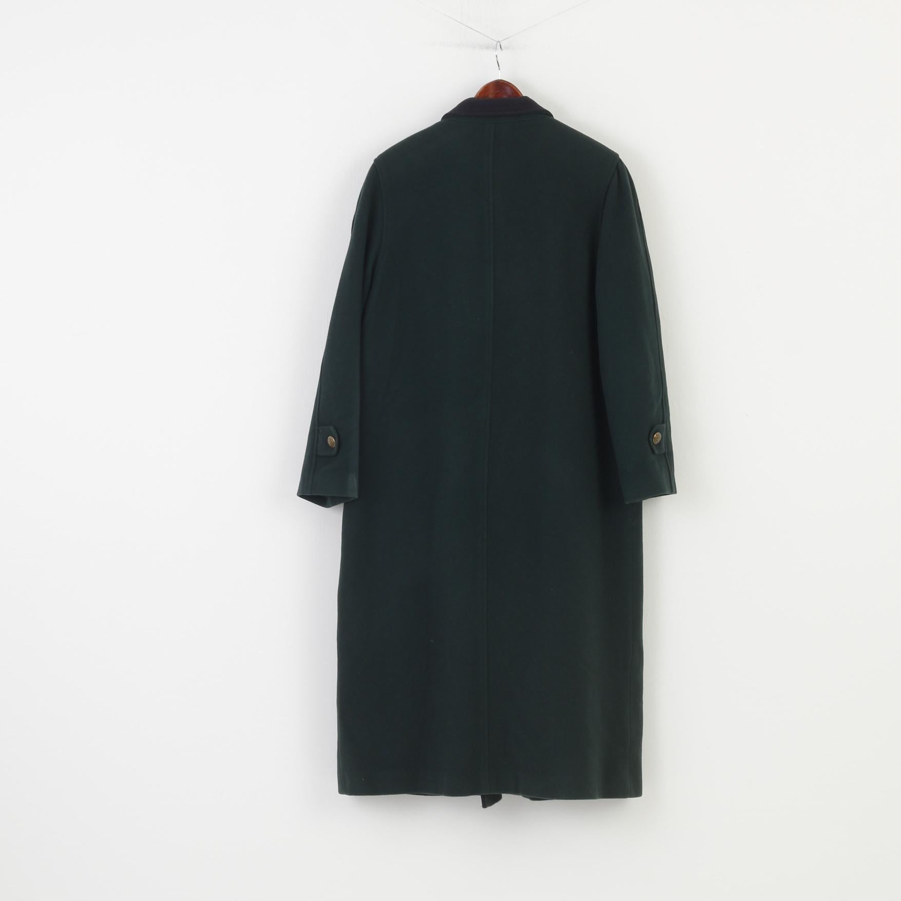 Edinburgh Woman 42 XL Coat Khaki Wool Bottom Collar Vintage Top